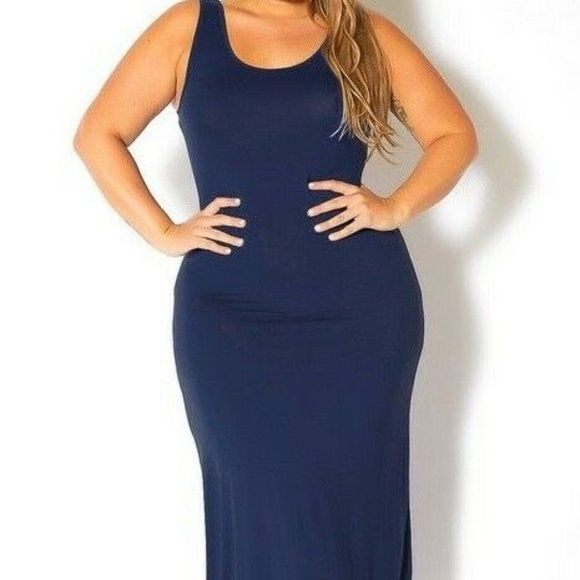 Bellatrix Women Sleeveless Scoop Neck Maxi Dress - 2X - Picture 1 of 4